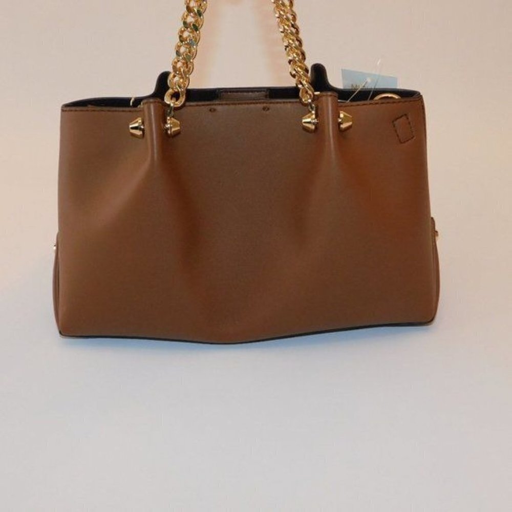 Michael Michael Kors Zena Small Convertible Chain Messenger - Luggage NEW - Picture 3 of 8